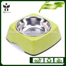 bowl customize pet feeding bowl biodegradable dog cat bowl with stainless container